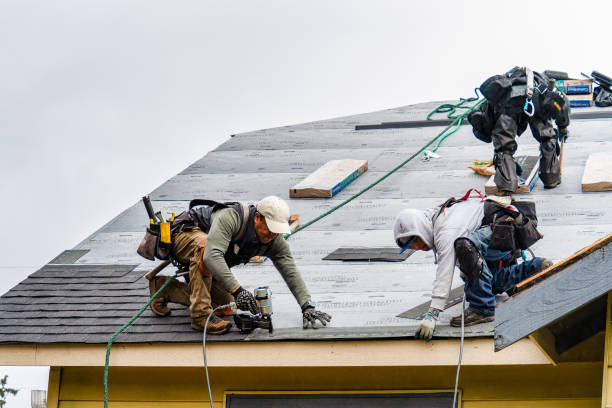 Professional Storm Damage Roof Repair technician working in Milton, NH